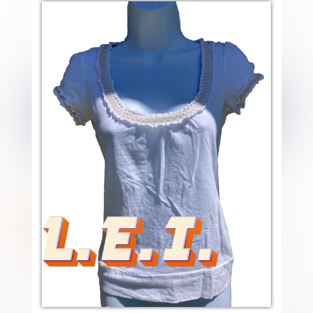 Womens L.E.I. Hooded Tee White S Small